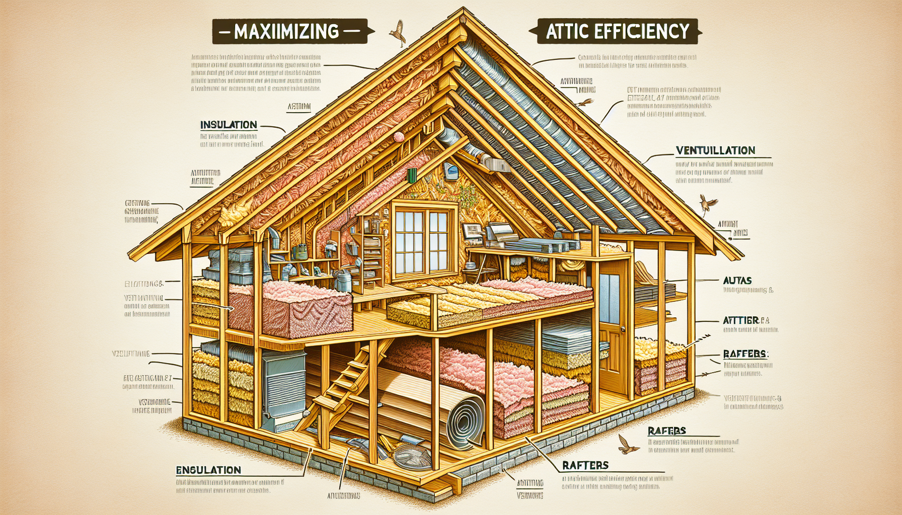Maximizing Attic Efficiency: Insulation, Ventilation, and Rafters Explained