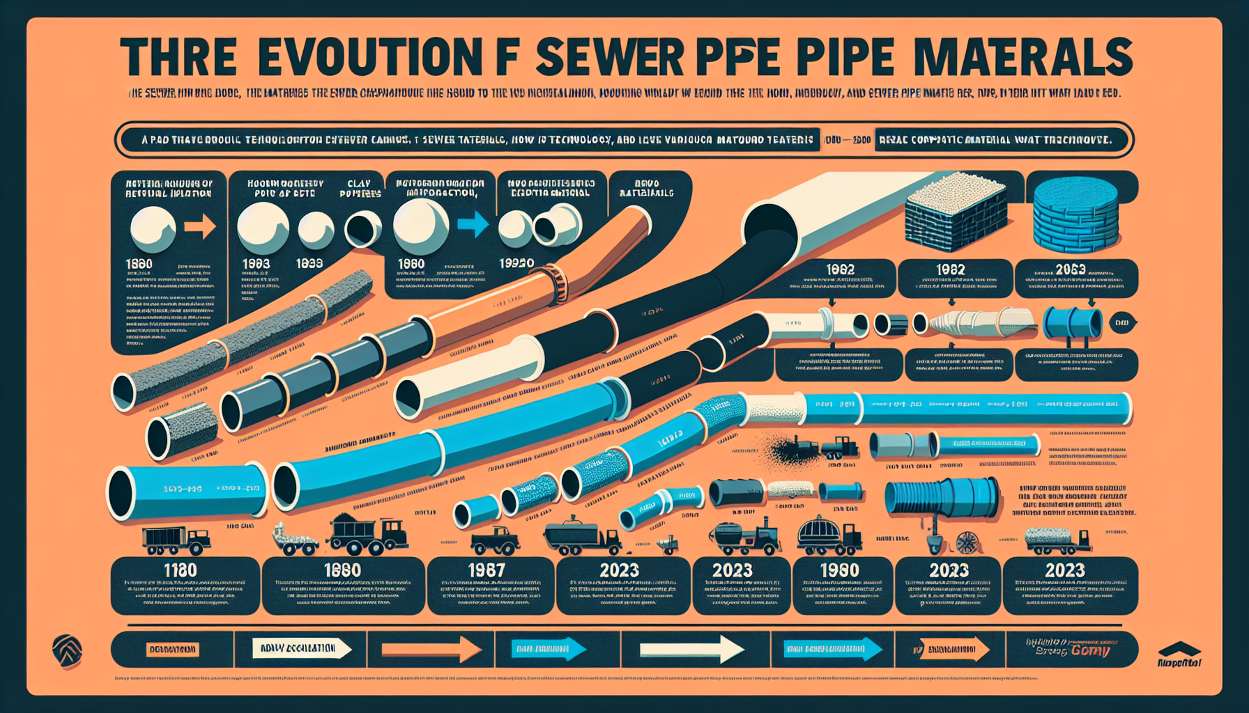 From Clay to Composite: The Evolution of Sewer Pipe Materials (1800-2023) – Insights by Kalin Excavation, Spokane WA