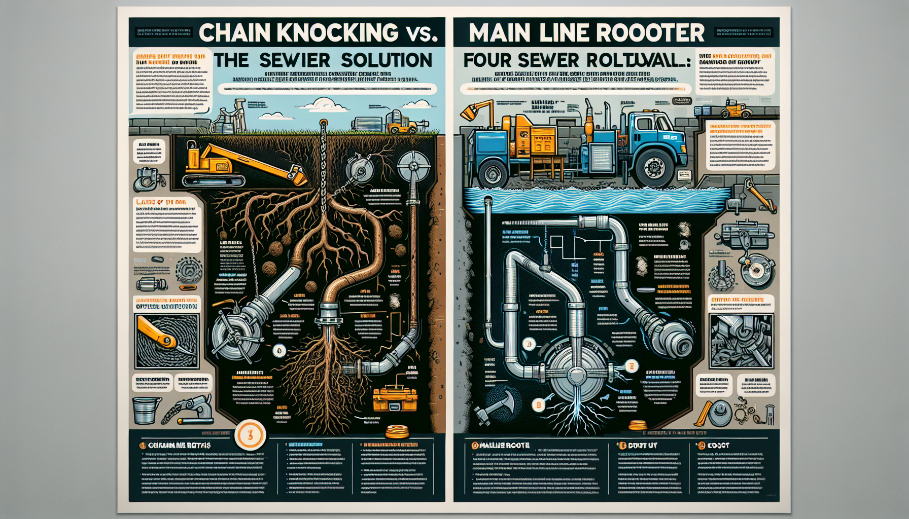 Chain Knocking vs. Mainline Rooter: The Superior Solution for Sewer Root Removal